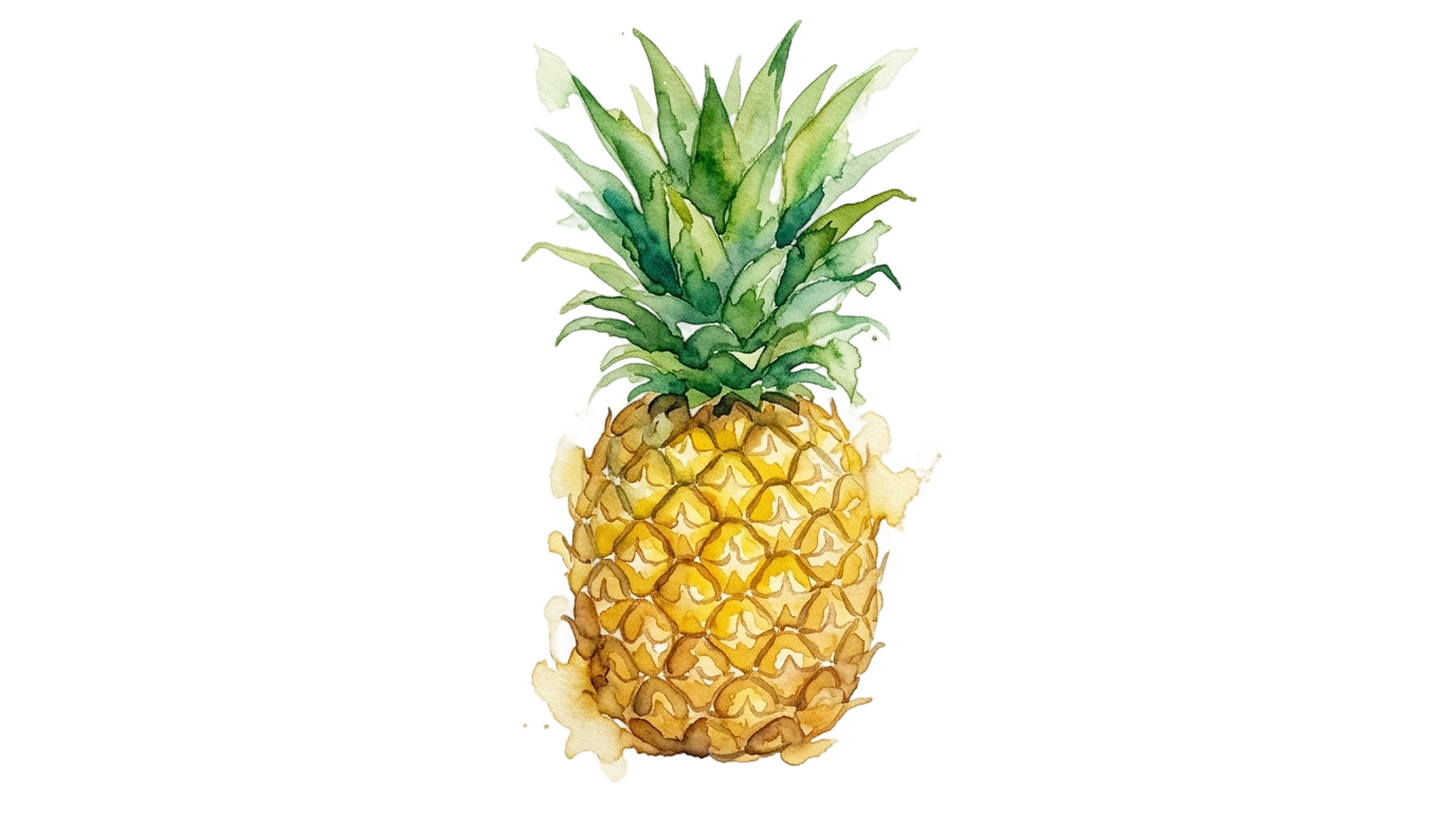 pineapple watercolor png PNG transparent background