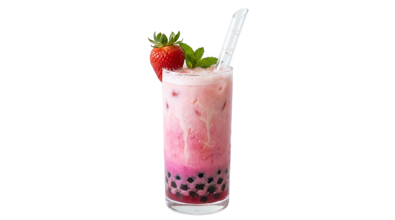 strawberry milk tea png PNG transparent background
