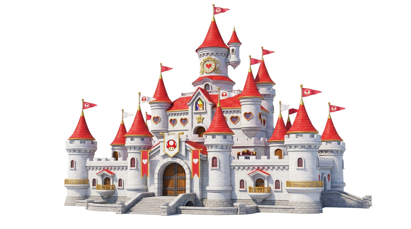 castillo de peach png PNG transparent background