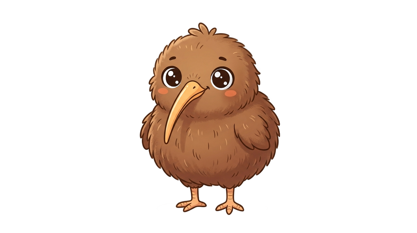 kiwi animado png PNG transparent background