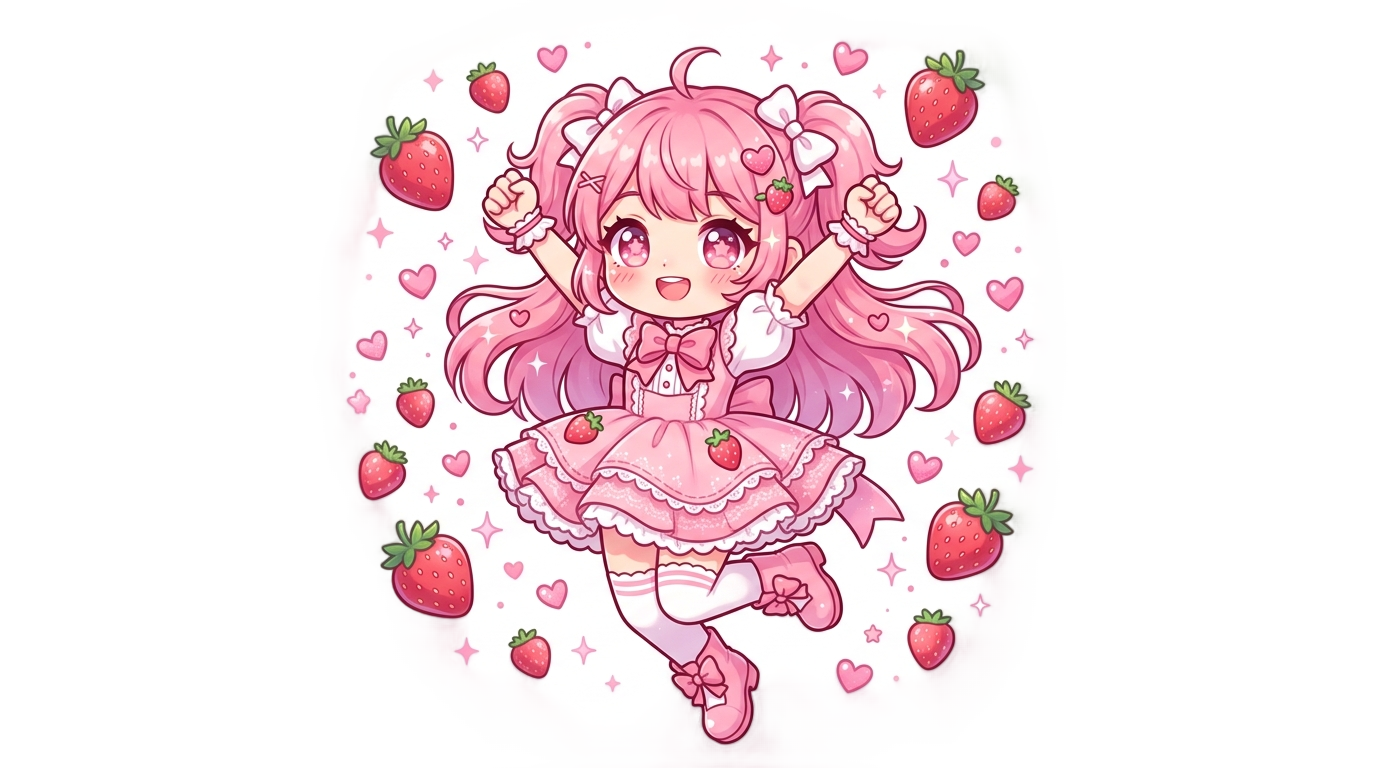 chuu strawberry rush png PNG transparent background