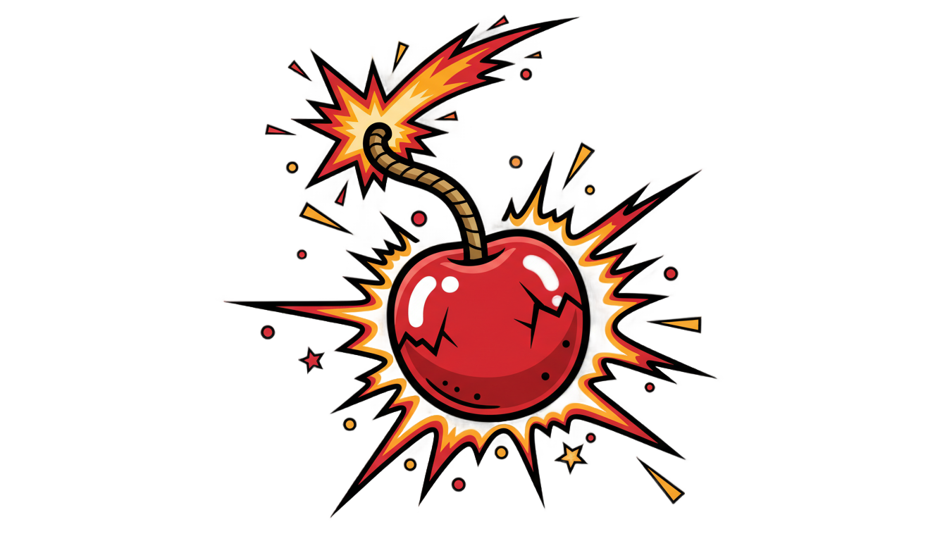 cherry bomb logo png PNG transparent background