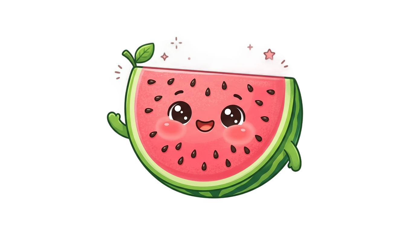 cute watermelon clipart png PNG transparent background