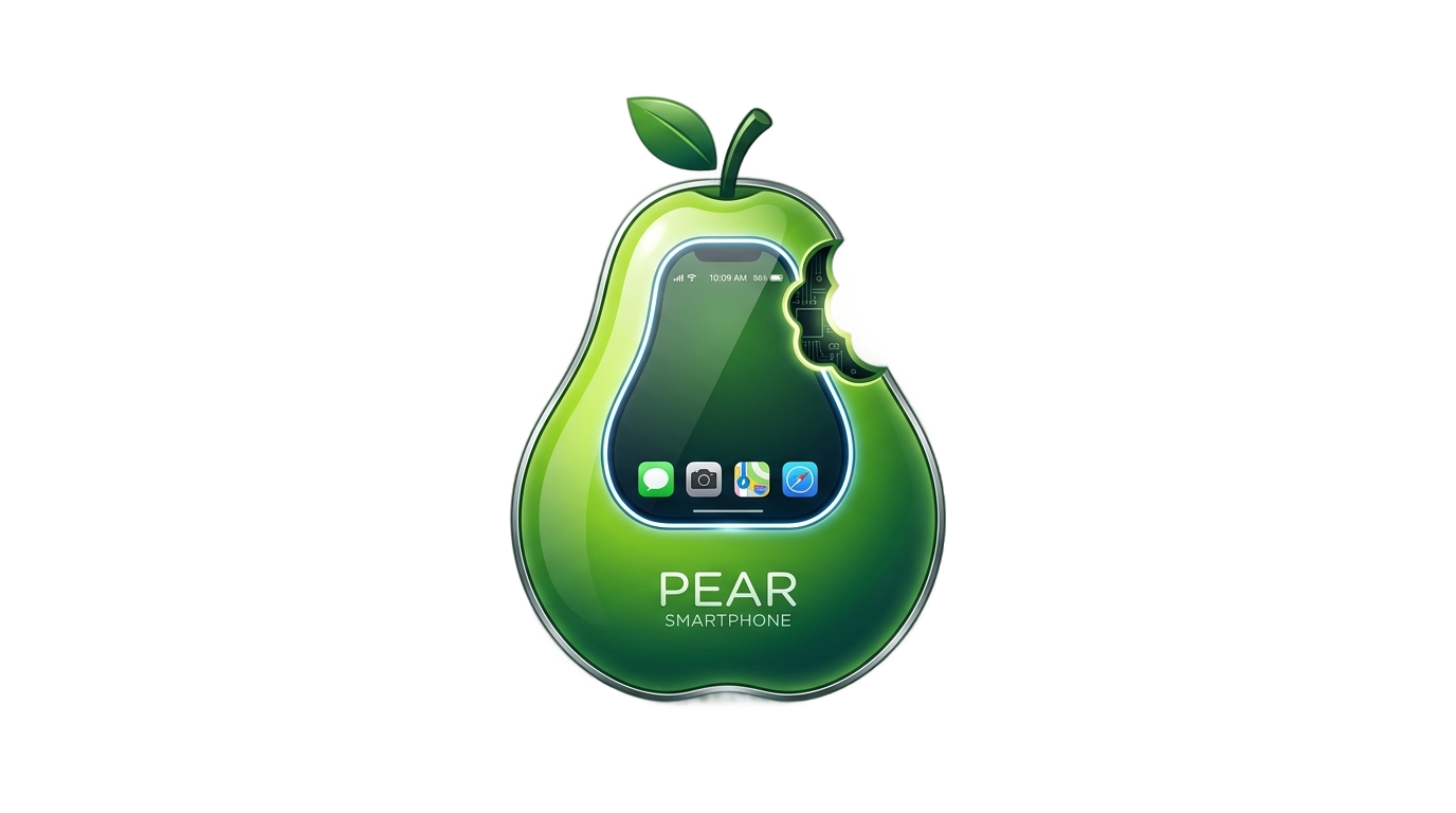 pear phone logo png PNG transparent background