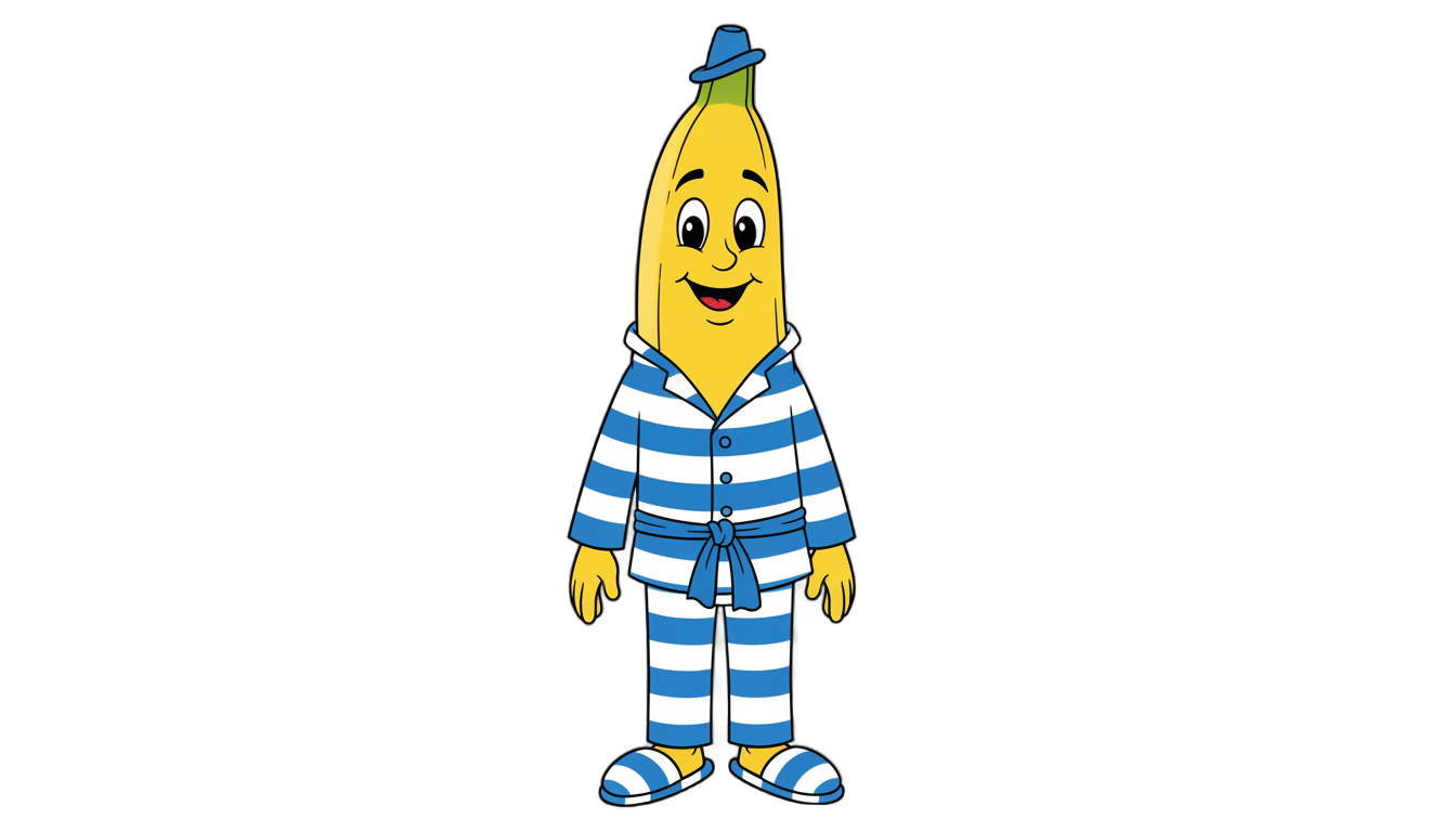 banana de pijama png PNG transparent background