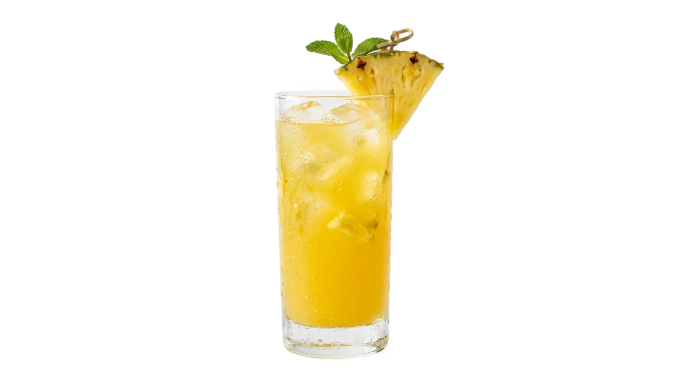 pineapple juice glass png PNG transparent background
