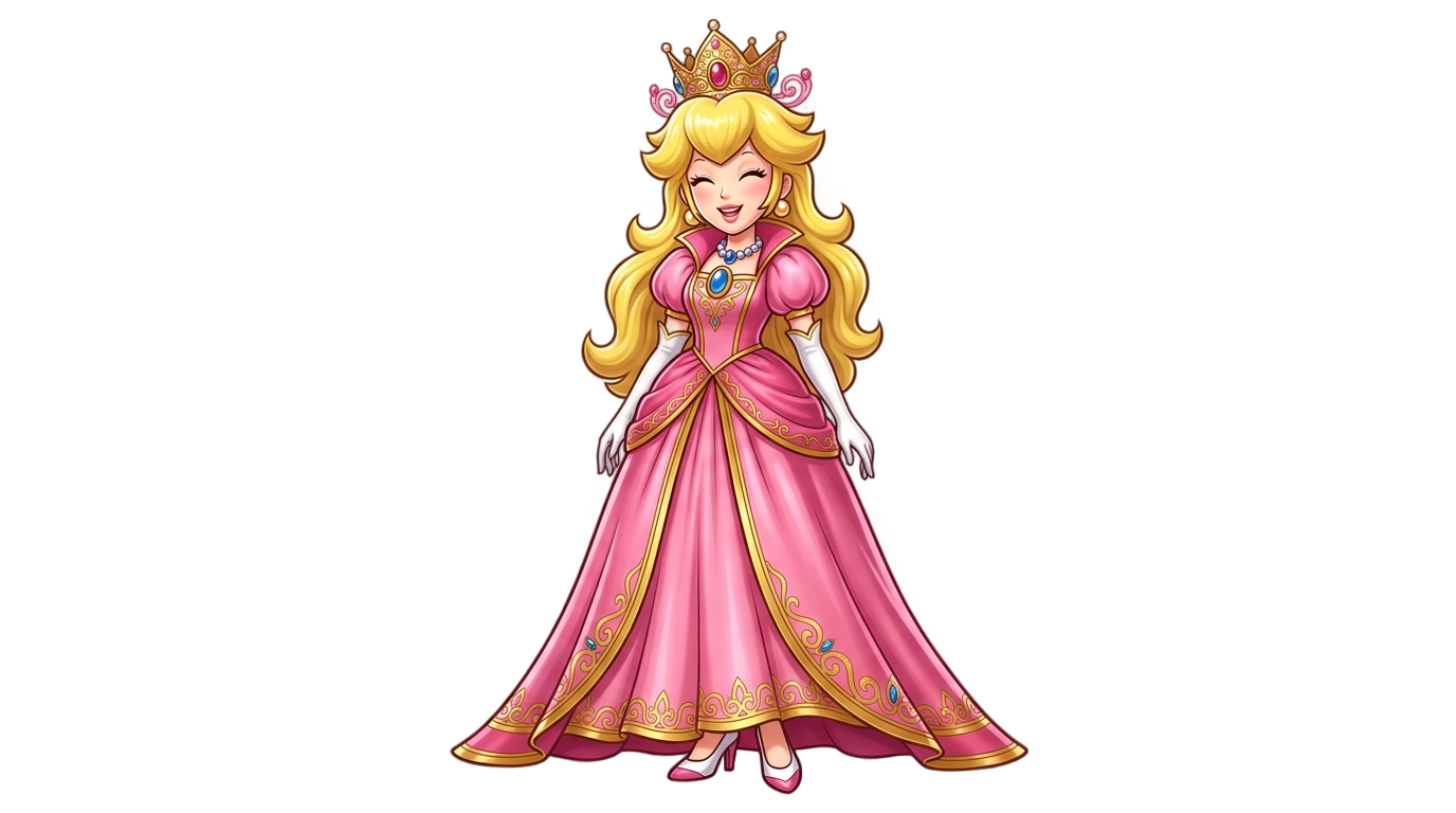 corona princesa peach png PNG transparent background