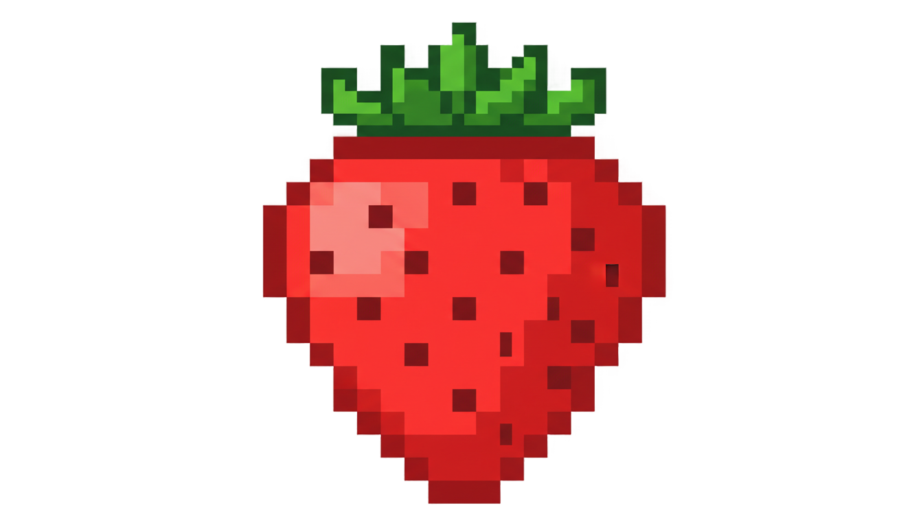 pixel strawberry png PNG transparent background