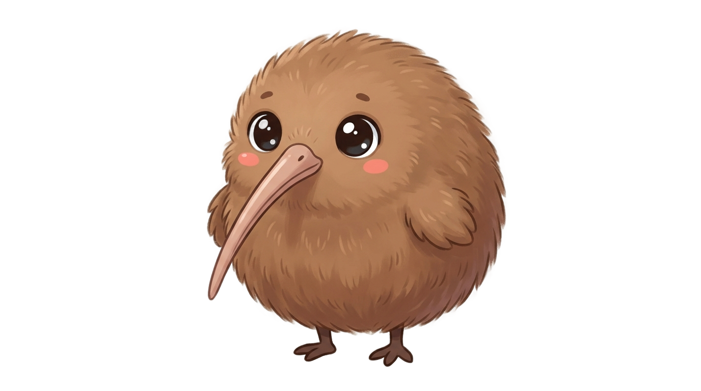 kiwi animado png PNG transparent background