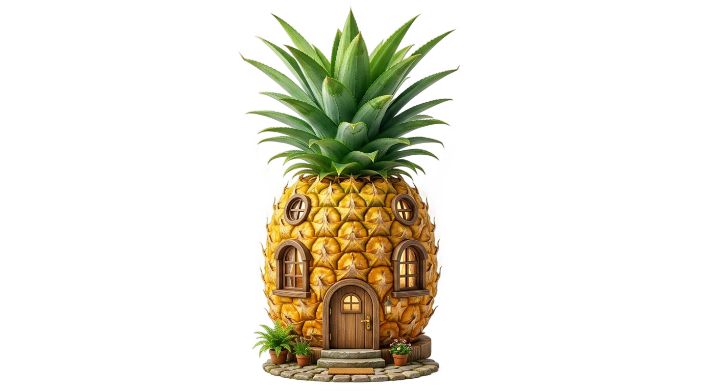pineapple house png PNG transparent background