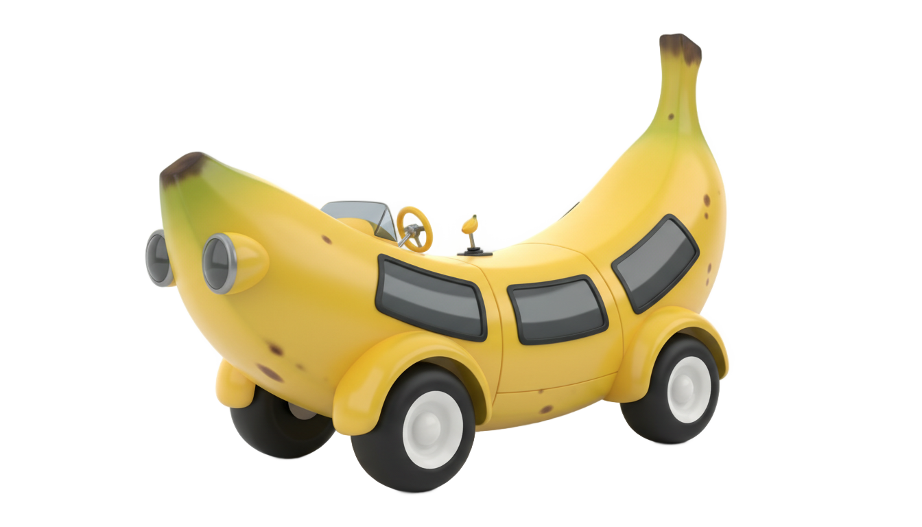 banana car png PNG transparent background