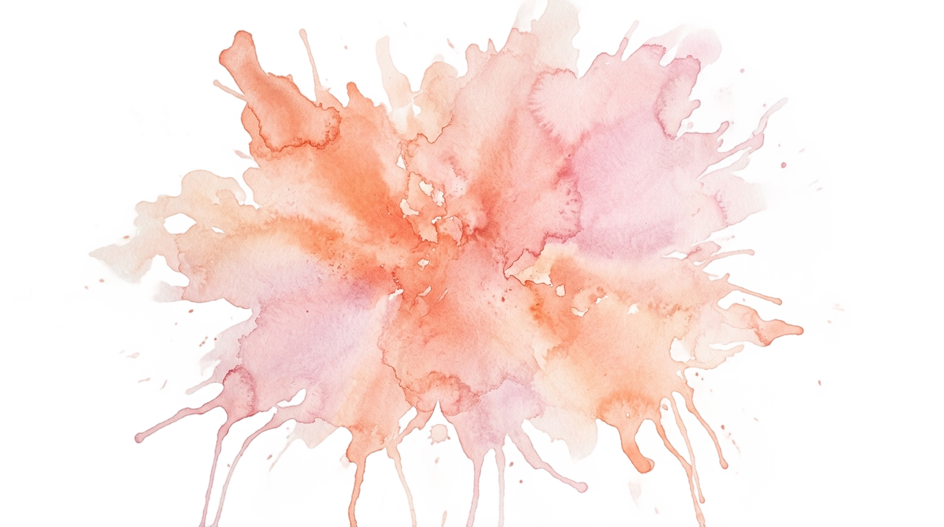 peach watercolor splash png PNG transparent background
