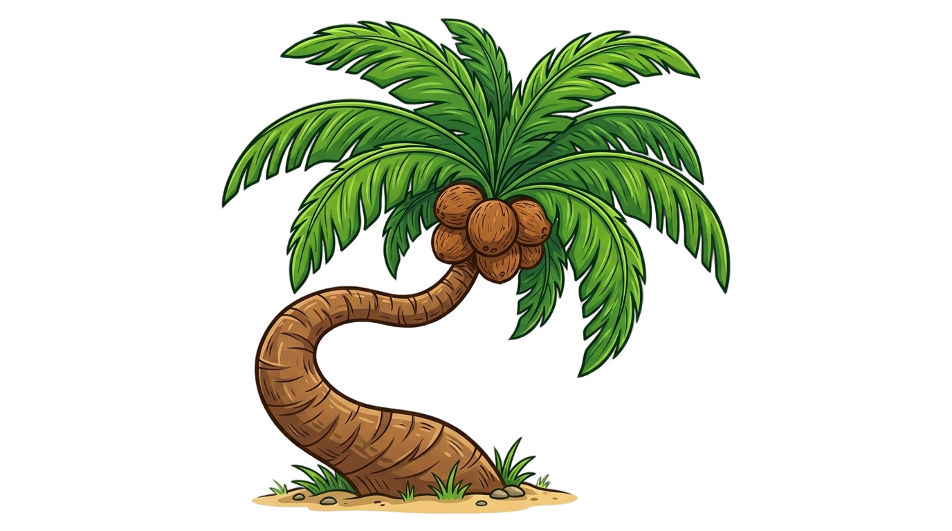 animated coconut tree png PNG transparent background