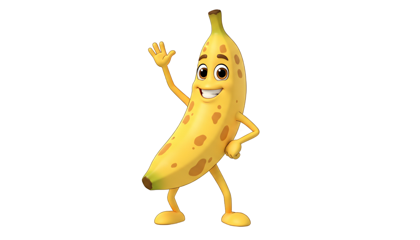 banana animada png PNG transparent background