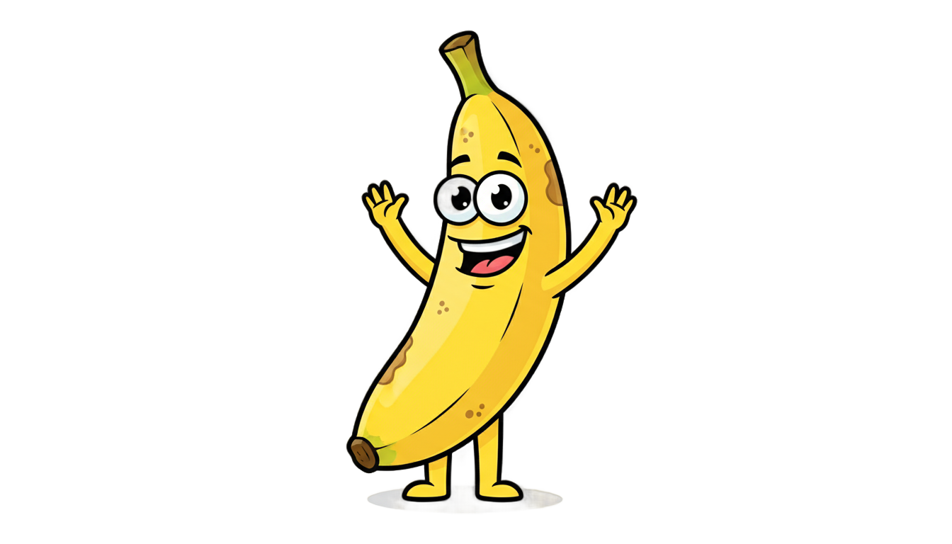 banana cartoon png PNG transparent background