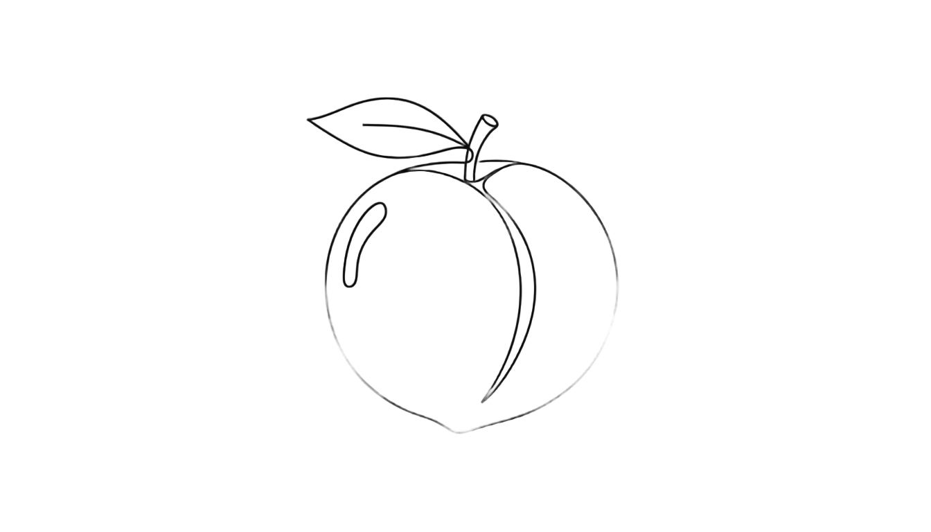 peach outline png PNG transparent background