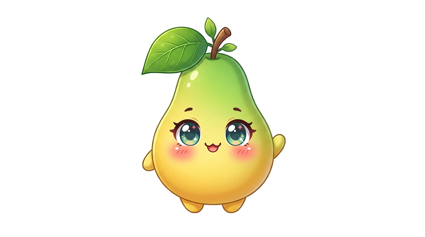 teto pear face png PNG transparent background