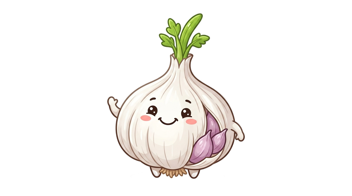 garlic png cartoon PNG transparent background