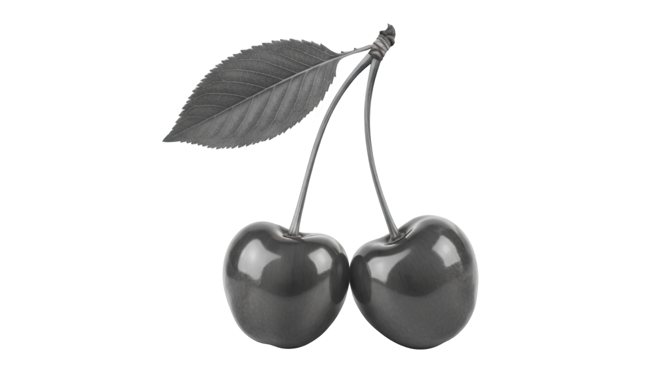 cherry png black and white PNG transparent background
