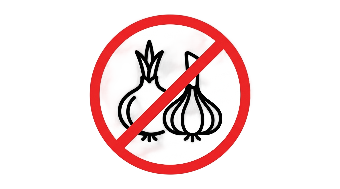 no onion no garlic logo png PNG transparent background