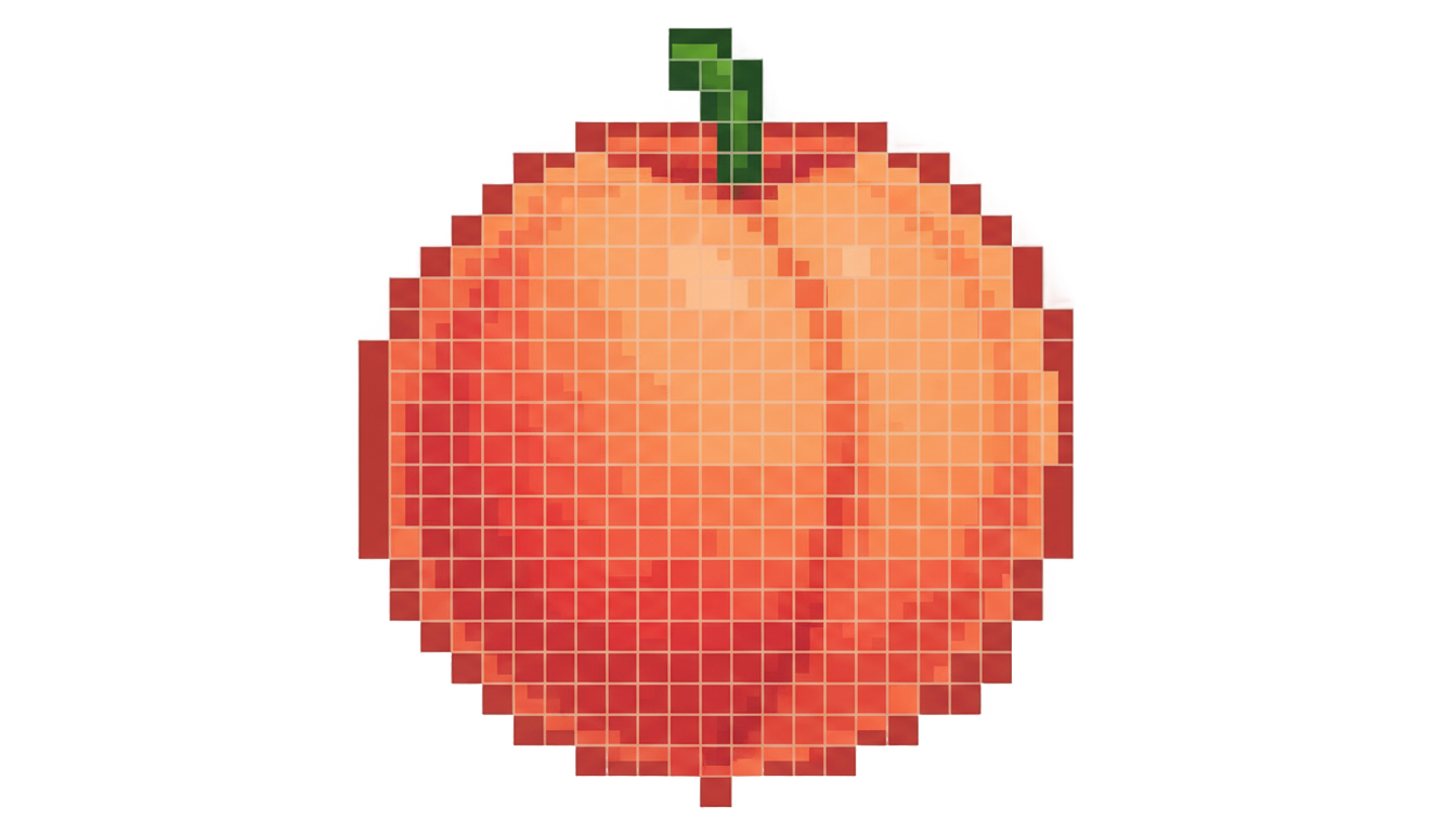 peach png pixel PNG transparent background