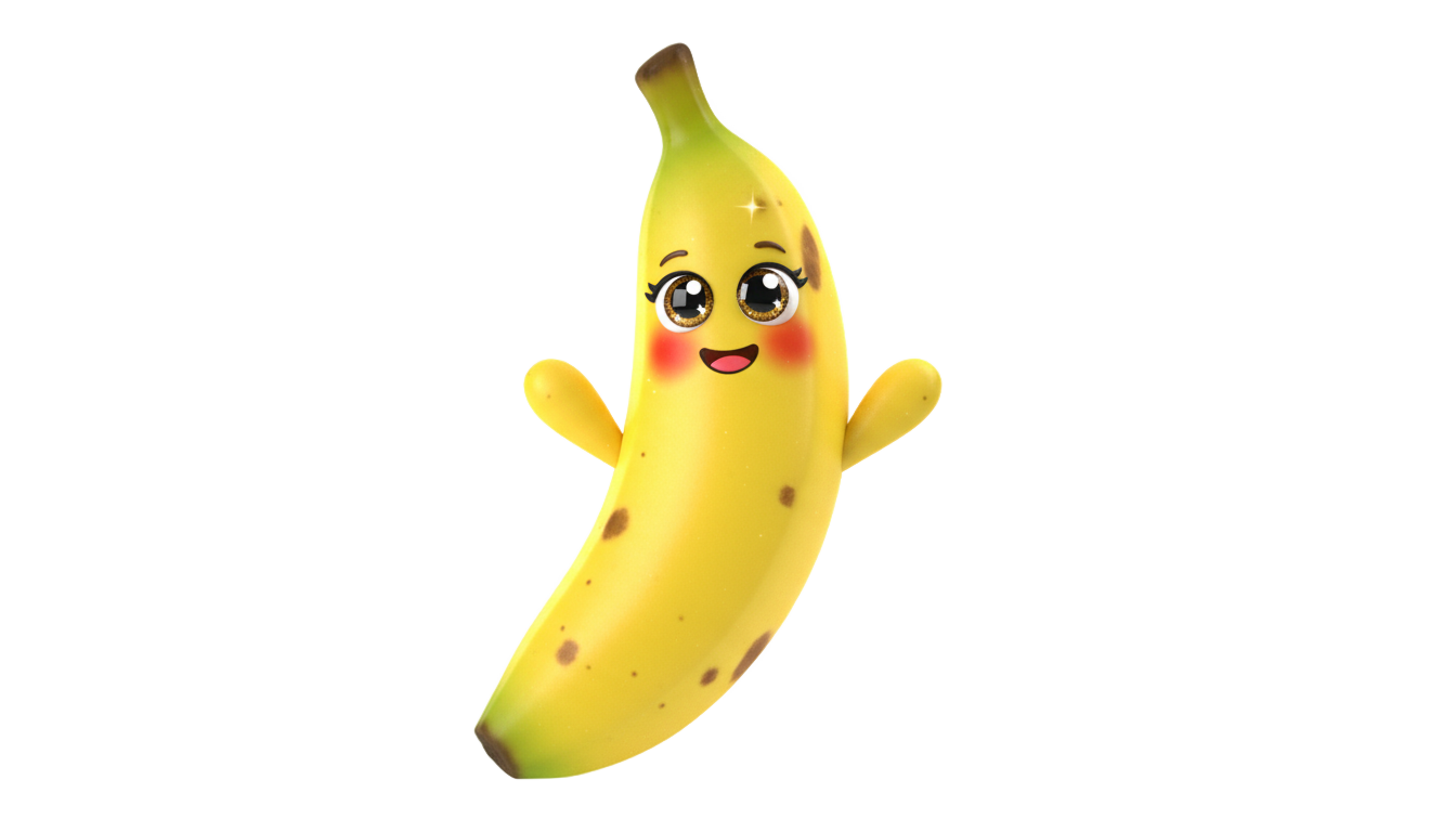 banana kawaii png PNG transparent background