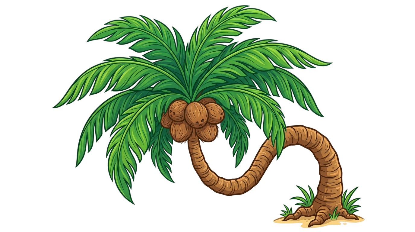 animated coconut tree png PNG transparent background