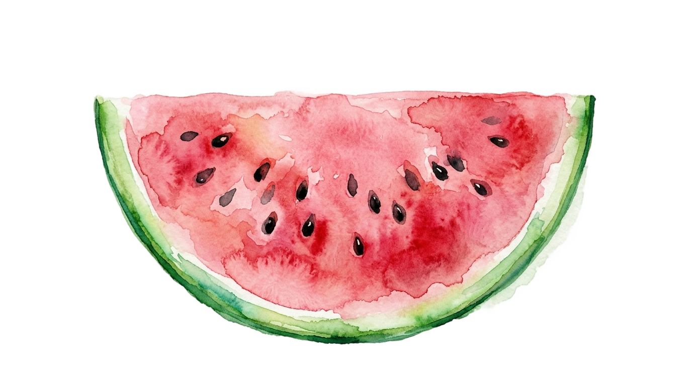 watermelon watercolor png PNG transparent background