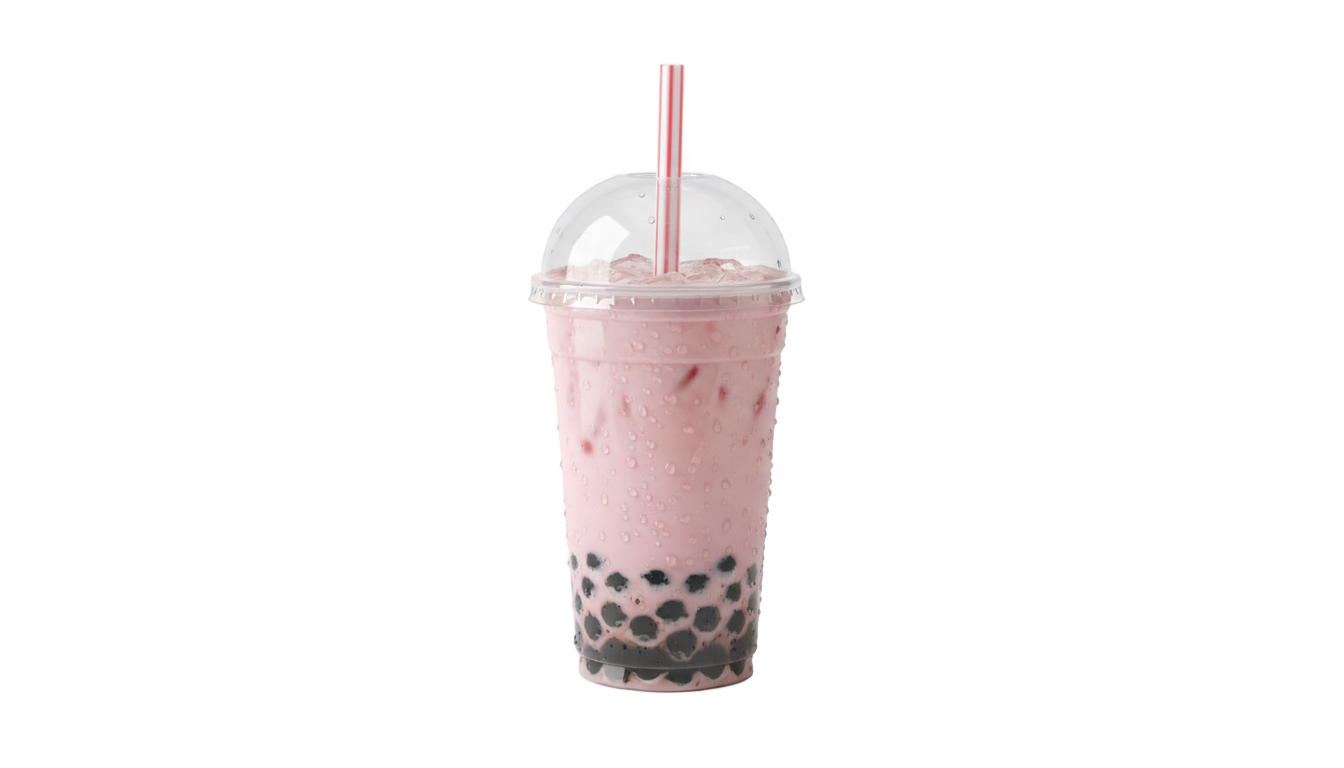 strawberry boba png PNG transparent background
