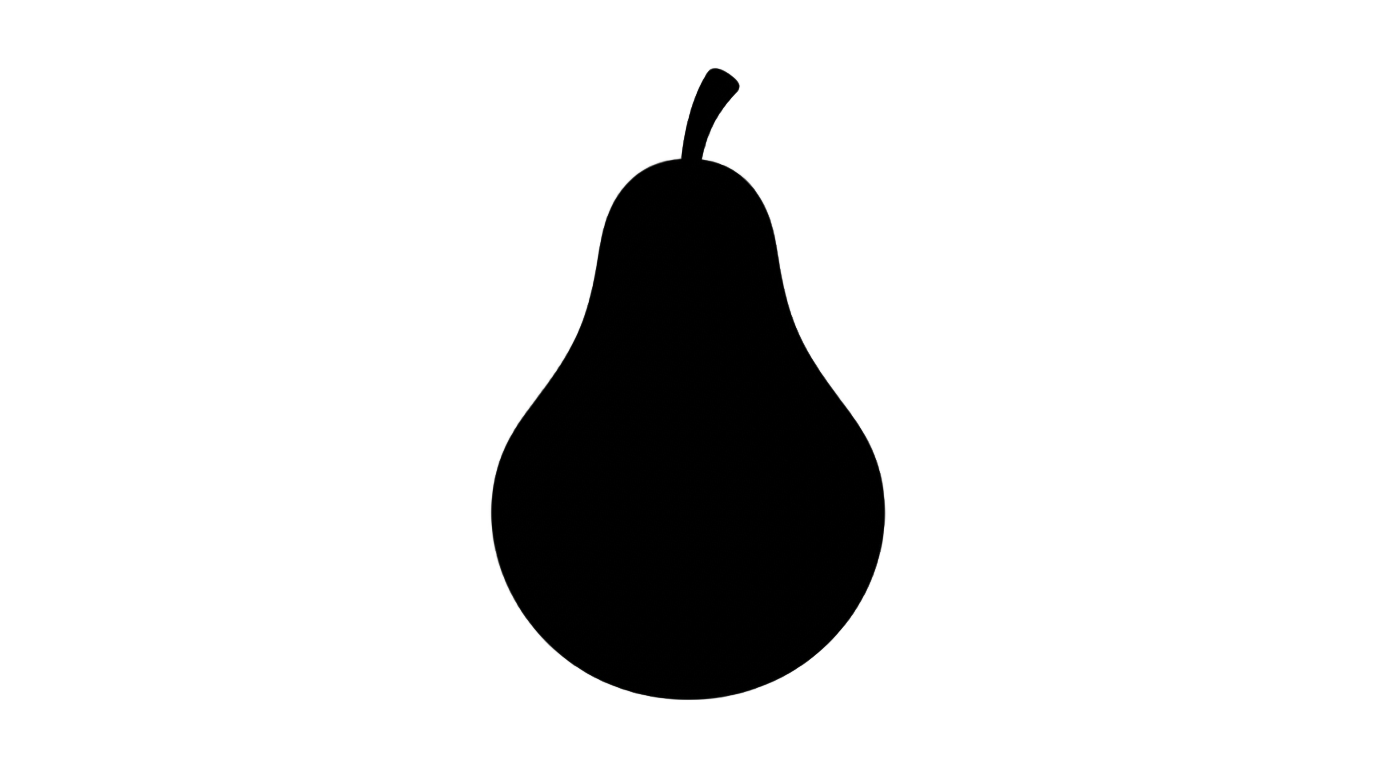 pear silhouette png PNG transparent background