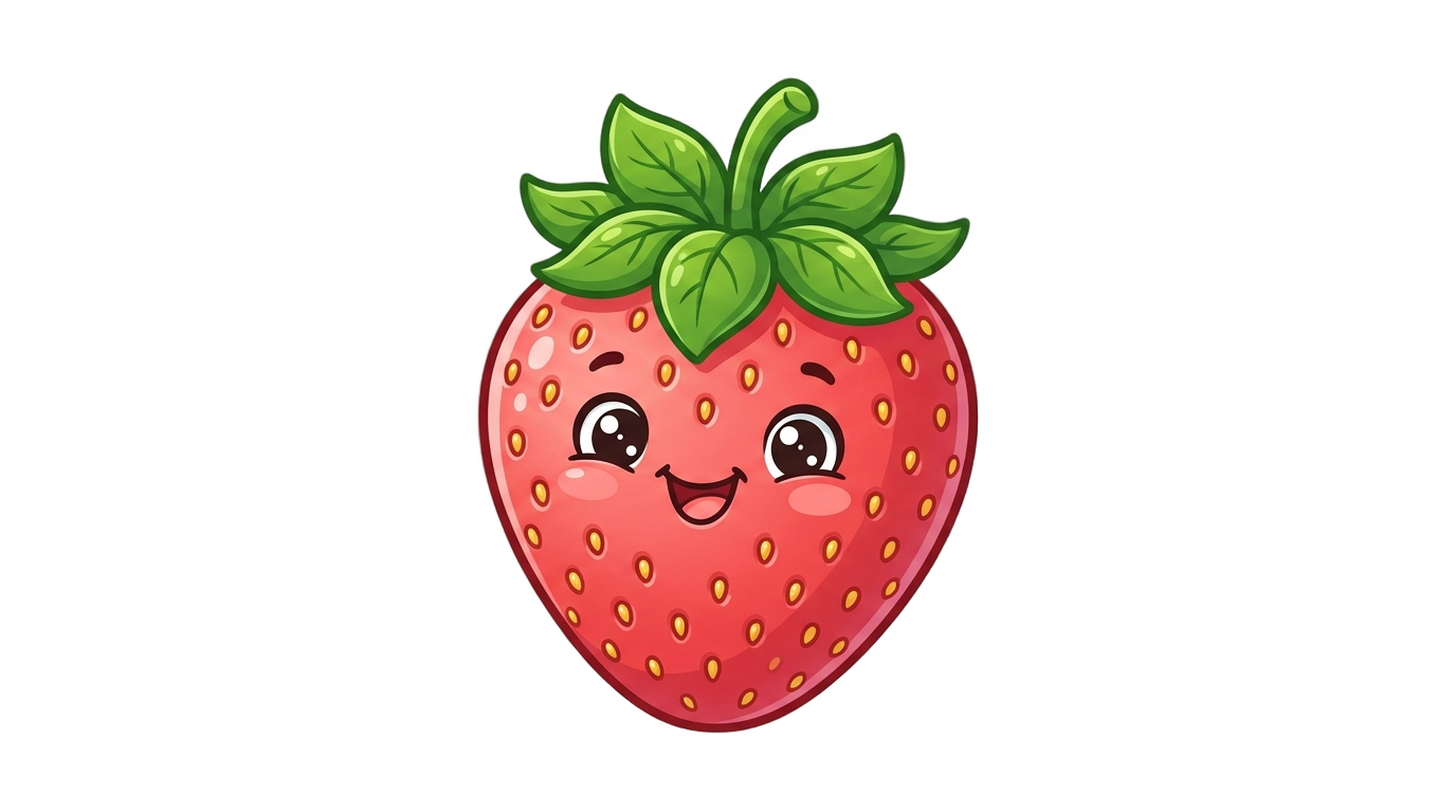 cute strawberry clipart png PNG transparent background