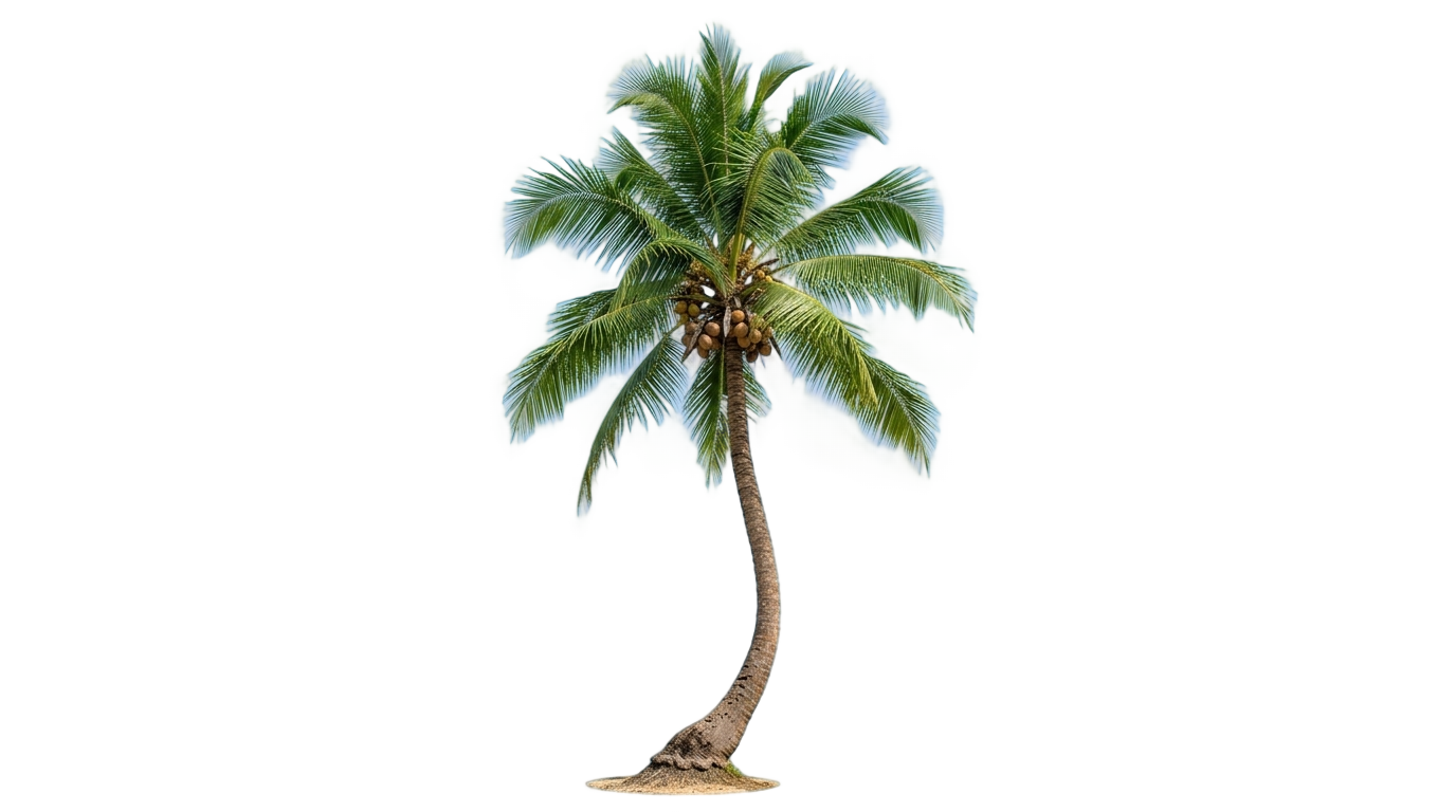 beach coconut tree png PNG transparent background