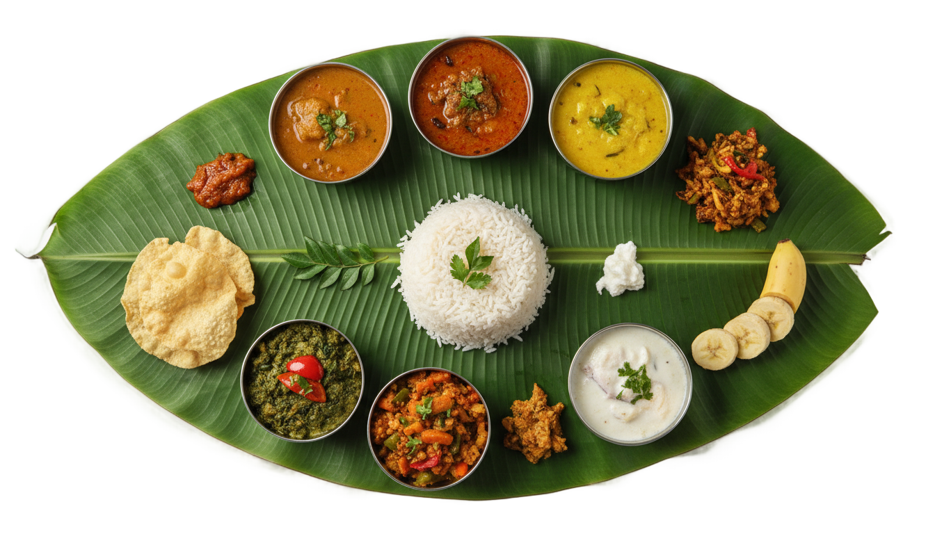 banana leaf meals png PNG transparent background