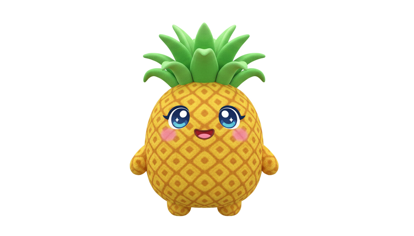 kawaii pineapple png PNG transparent background