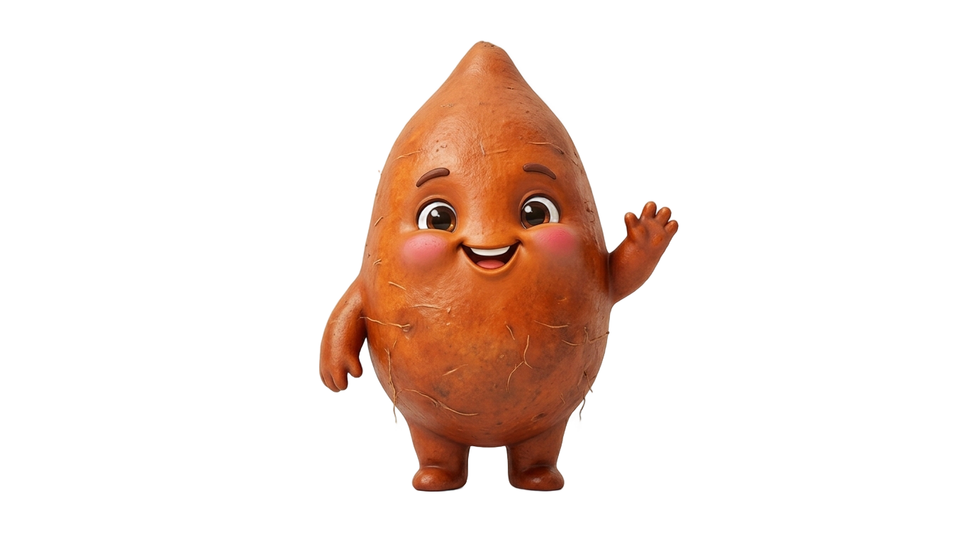 sweet potato cartoon png PNG transparent background