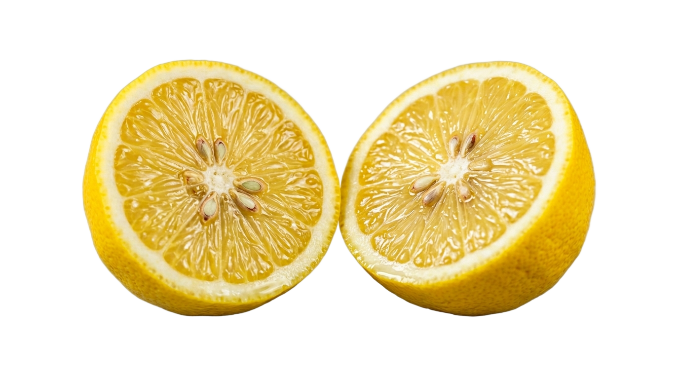 half cut lemon png PNG transparent background