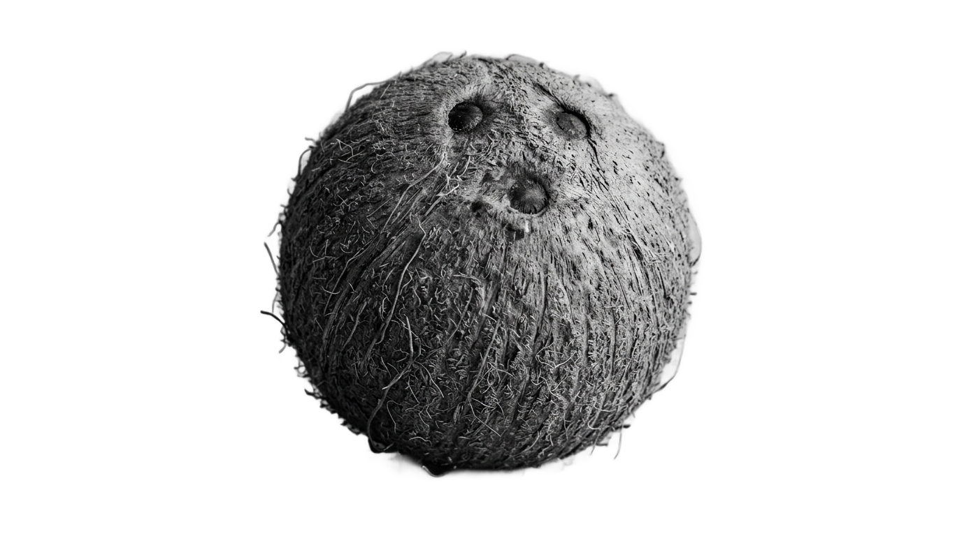 coconut png black and white PNG transparent background