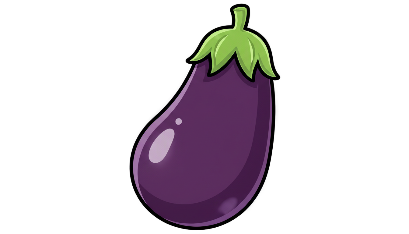eggplant emoji png PNG transparent background