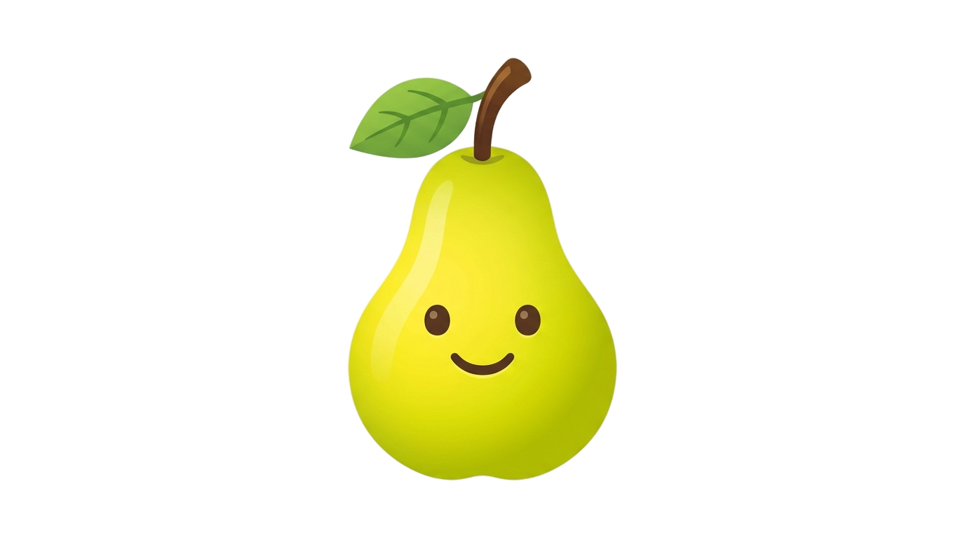 pear emoji png PNG transparent background