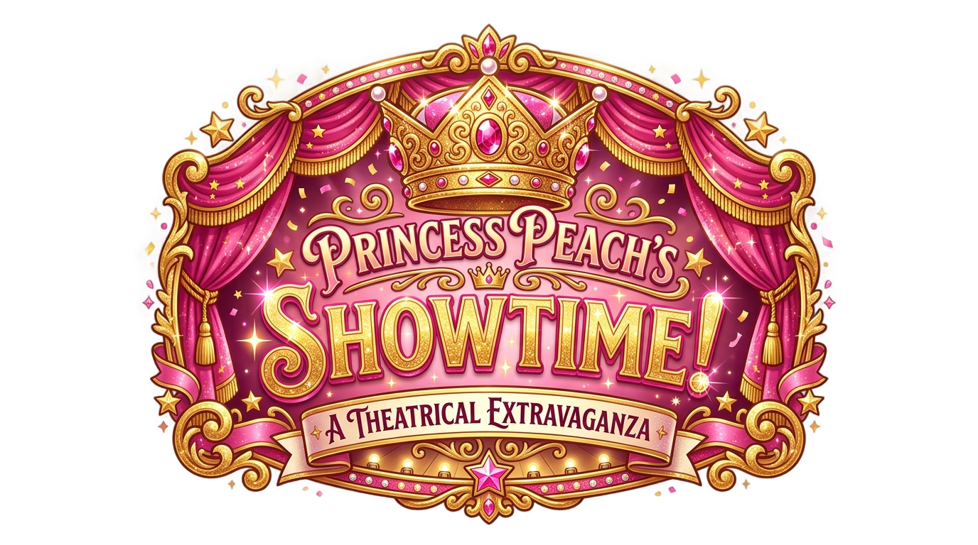princess peach showtime logo png PNG transparent background