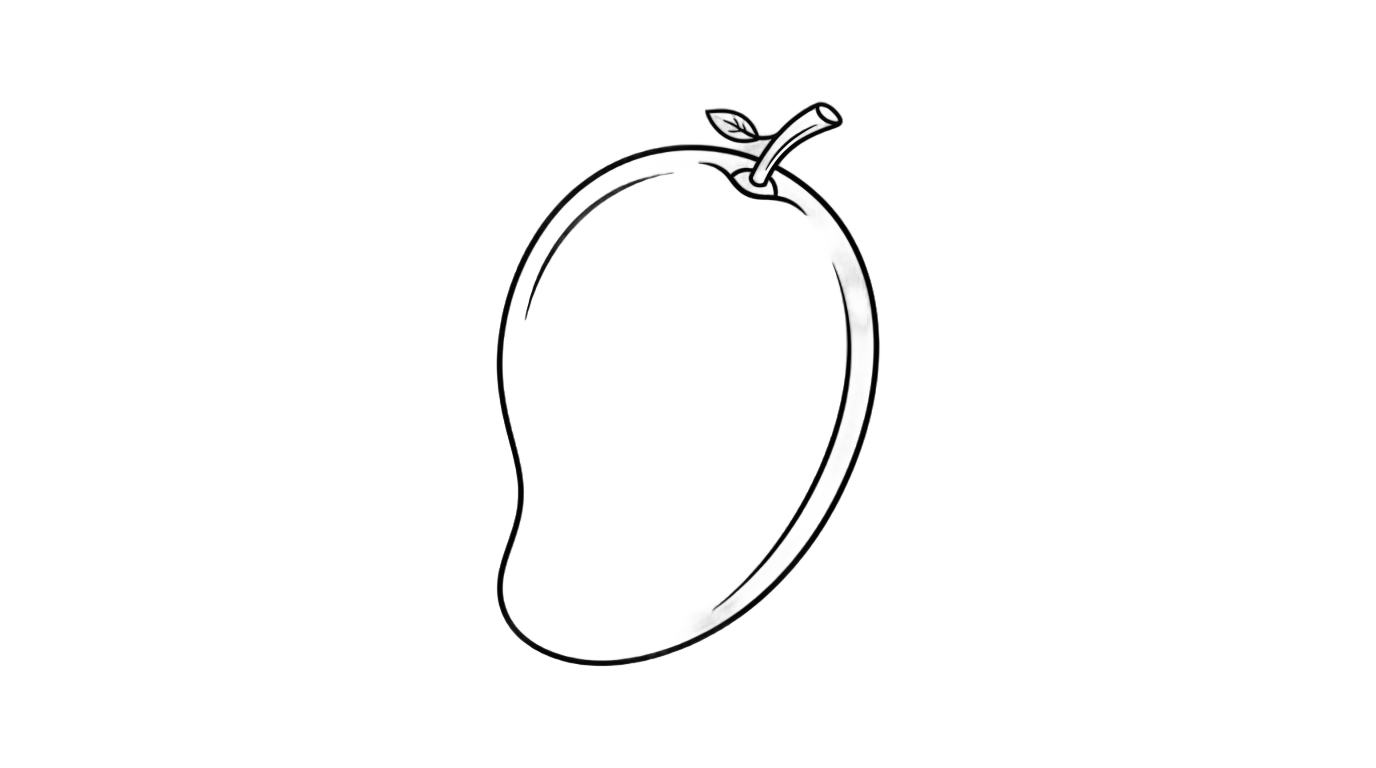 mango clipart black and white png PNG transparent background