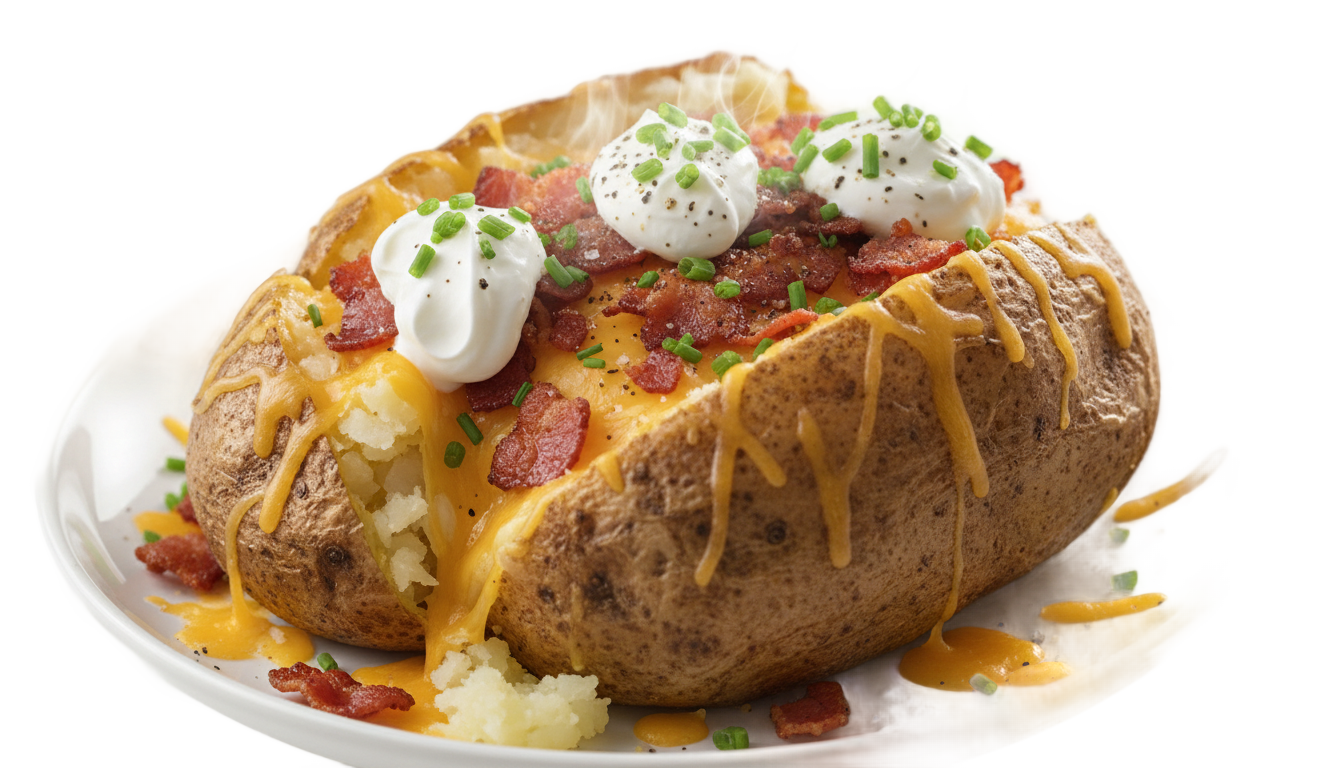 loaded baked potato png PNG transparent background