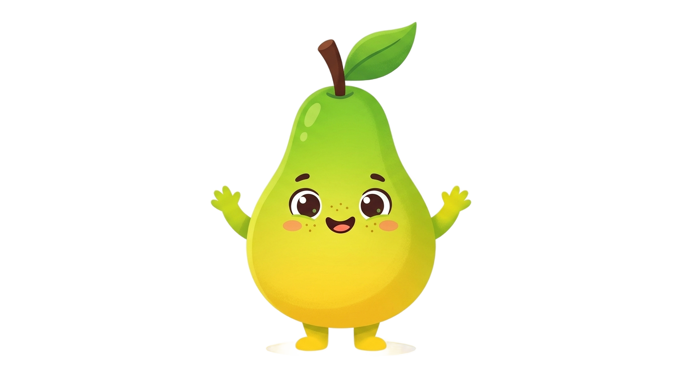 cartoon pear png PNG transparent background
