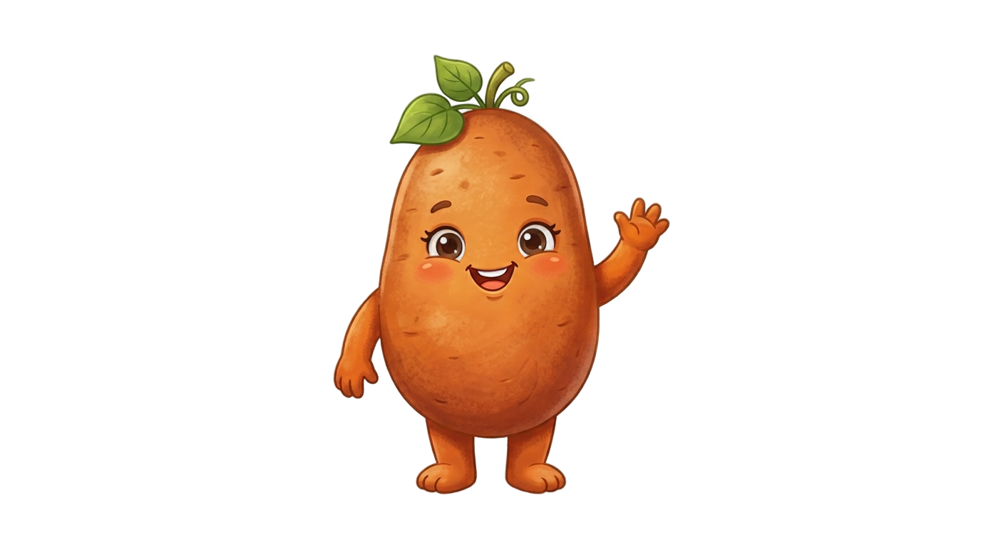 sweet potato cartoon png PNG transparent background