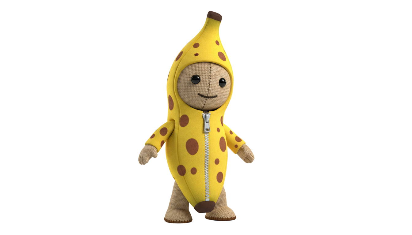 banana sackboy png PNG transparent background