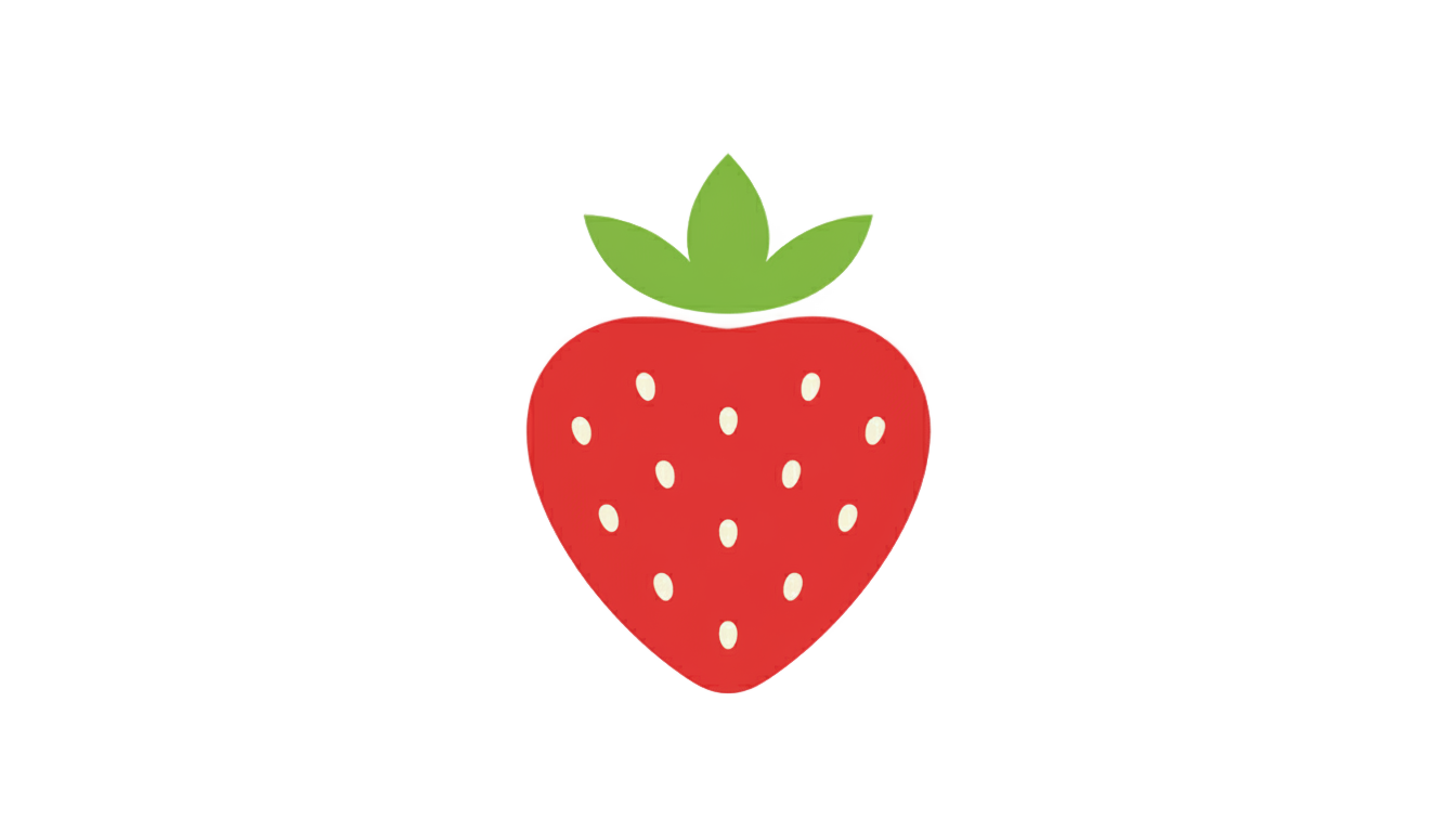 strawberry logo png PNG transparent background