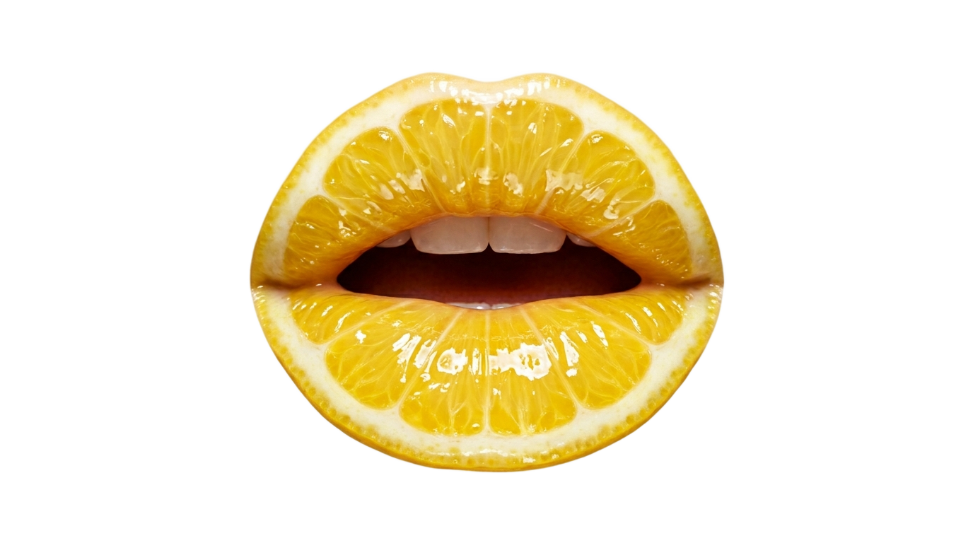 lemon lips png PNG transparent background