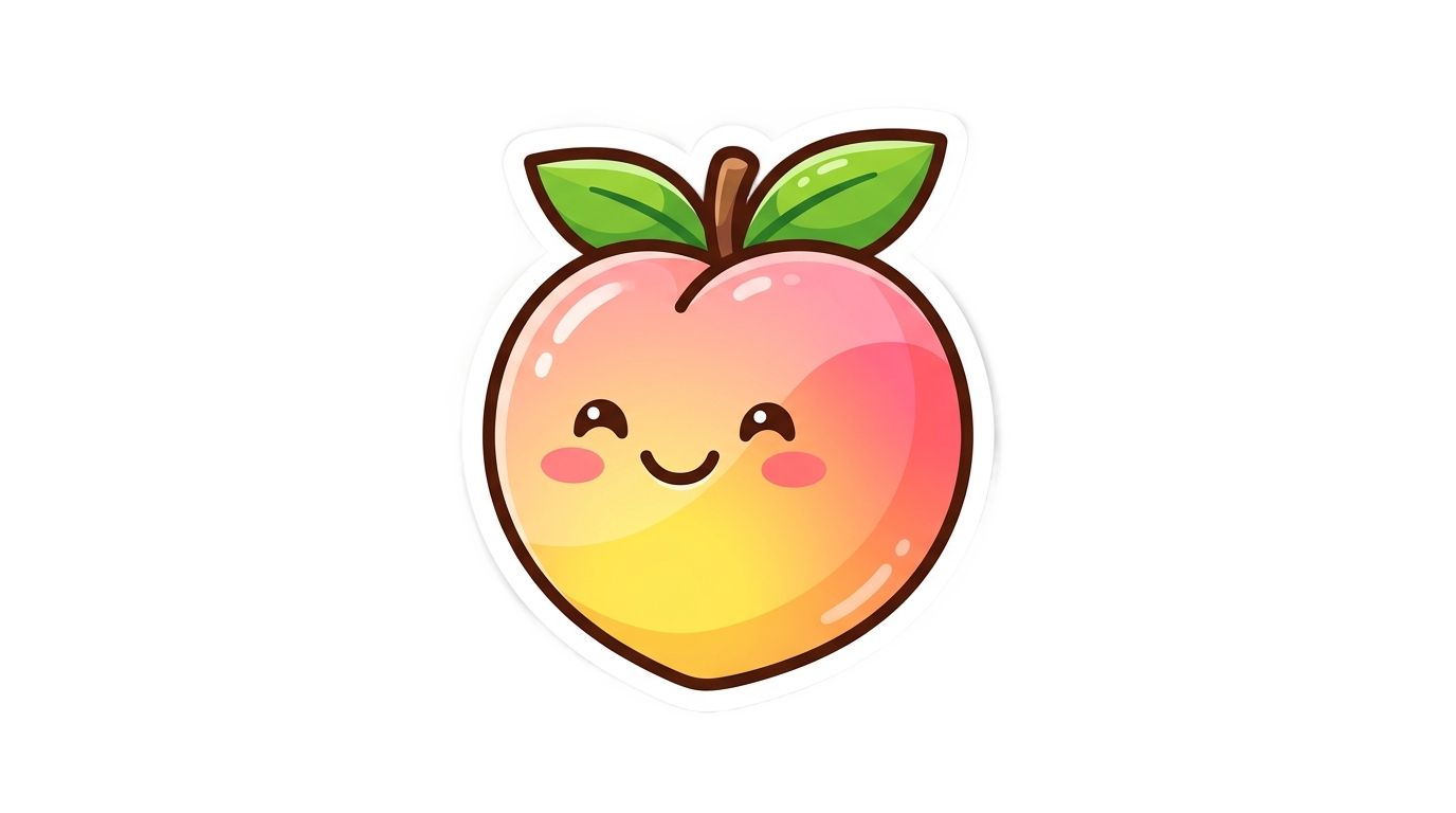 peach sticker png PNG transparent background