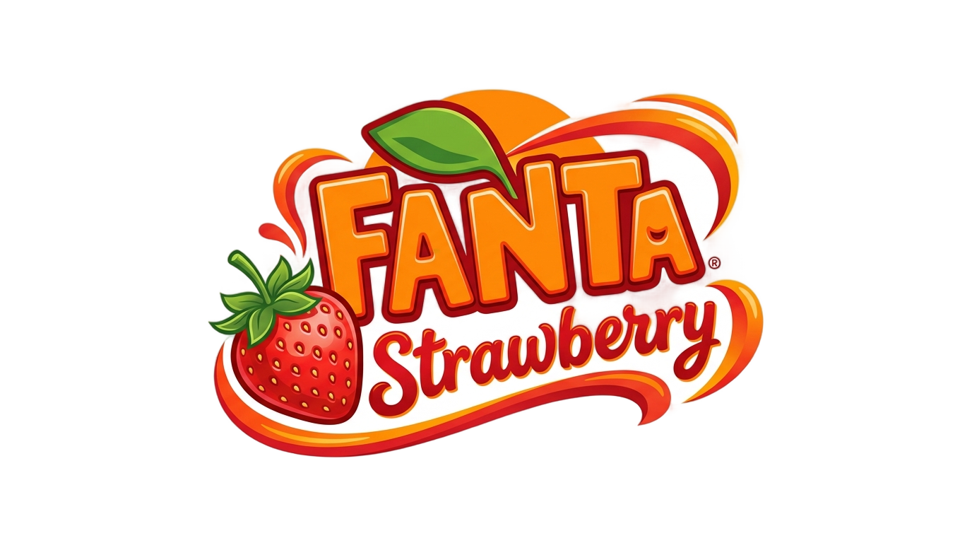 fanta strawberry logo png PNG transparent background
