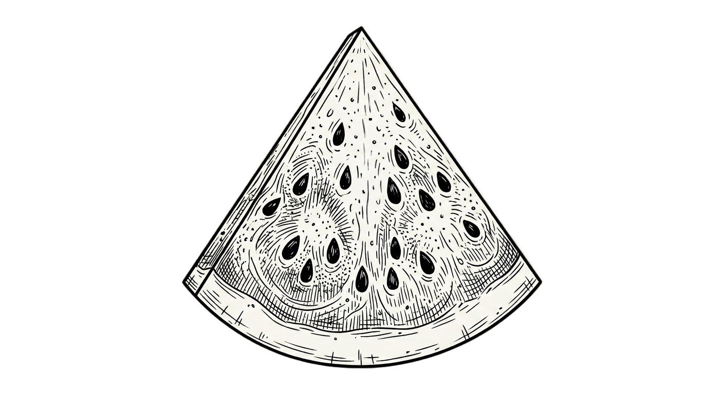 watermelon clipart black and white png PNG transparent background
